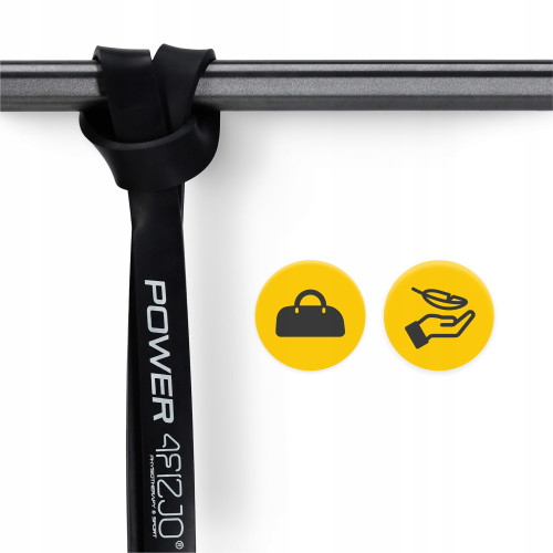 Резинка для фітнеса  4FIZJO Power Band 22 мм 12-17 кг Black - фото №4